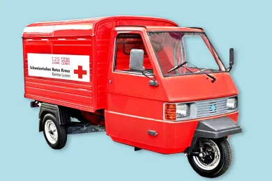 Das Rotkreuz-Kaffee-Mobil (Piaggo)